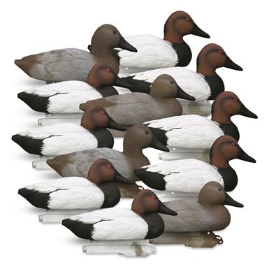 Higdon Standard Canvasback Duck Decoys, 12 Pack