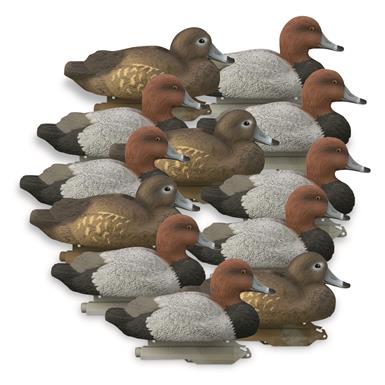 Higdon Standard Redhead Duck Decoys, 12 Pack