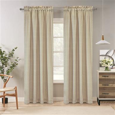 Commonwealth Home Fashions Checkmate Curtain Panels