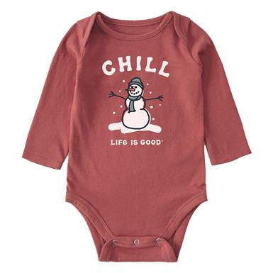 Life Is Good Infant Chill Snowman Crusher Onesie