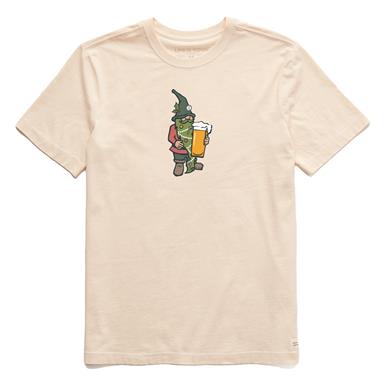 Life Is Good Men's Holiday Beer Gnome Crusher Short Sleeve Tee