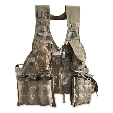 U.S. Military Surplus Fighting Load Carrier (FLC) Vest with 5 Pouches, Used