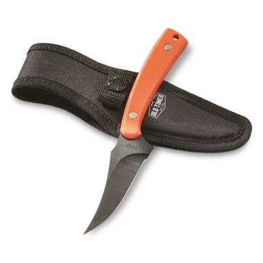 Old Timer Sharpfinger Fixed Blade Knife, Black Oxide