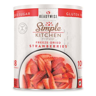 ReadyWise Freeze-Dried Sliced Strawberries, 18 Serving #10 Can