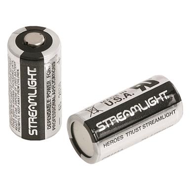 Streamlight 3V CR123A Lithium Batteries, 2 Pack