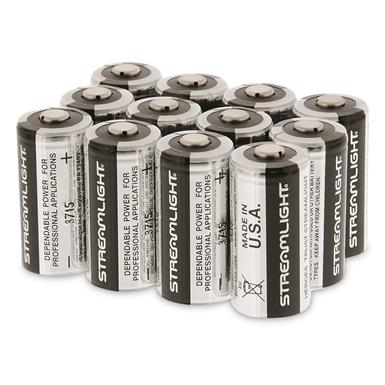 Streamlight 3V Lithium CR123A Batteries, 12 Pack