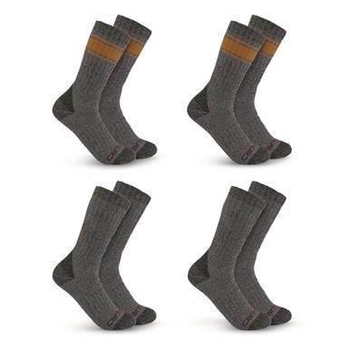Carhartt Men's Heavyweight Crew Socks, 4 Pairs