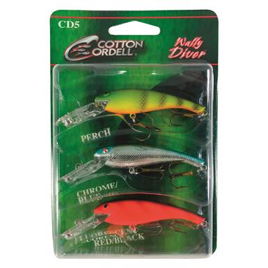 Cotton Cordell Wally Diver Crankbaits, 3 Pieces