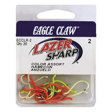 6-PACK (36 Snelled Bait Hooks) PLAIN SHANK Eagle Claw 031 size 12 FREE  SHIPPING