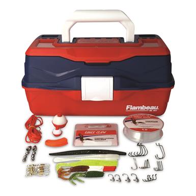 Eagle Claw Go Fish Extreme Value Tackle Box Kit, 55-Piece
