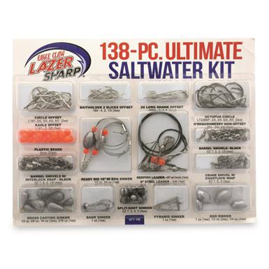 Eagle Claw Lazer Sharp Ultimate Saltwater Kit, 138 Pieces