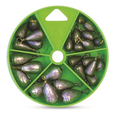 Eagle Claw Bass Casting Sinker, Assorted Sizes, 27 Pieces