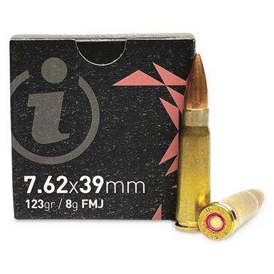 PPU, 7.62x39mm, FMJ, 123 Grain, 20 Rounds - 223093, 7.62x39MM Ammo at  Sportsman's Guide