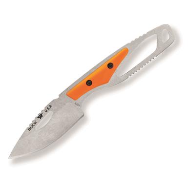 Buck Knives 630 Paklite Hide Knife, Orange Nylon