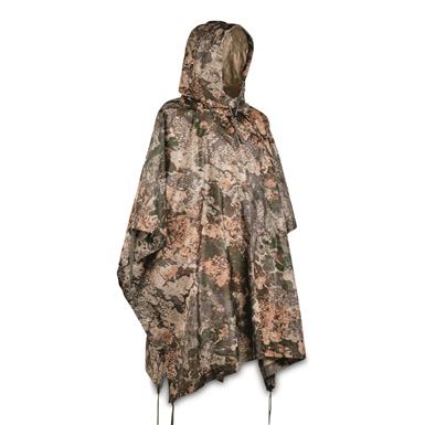 Mil-Tec Ripstop Wet Weather Poncho, Phantomleaf WASP I Camo