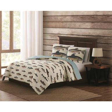 Mossy Oak Trout Camp Comforter Set