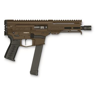 CMMG Dissent MkGs AR-style Pistol, Semi-auto, 9mm, 6.5" BBL, Midnight Bronze, 33+1, Glock Mags