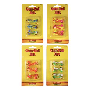 Northland Gum-Ball Jigs, Assorted Colors, 60 pack