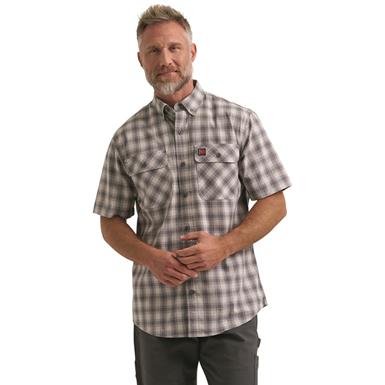 Wrangler RIGGS Workwear Men's Foreman Plaid Short Sleeve Shirt