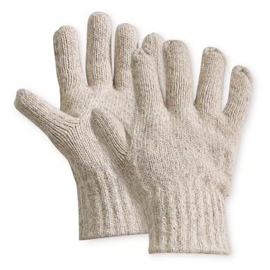 Hungarian Military Surplus Wool Gloves, 6 pairs, New