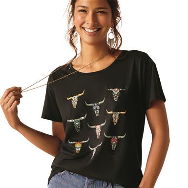 Ariat Women's Deco Skulls Short Sleeve T-Shirt