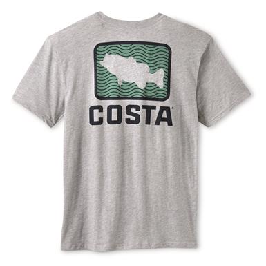 Costa Men's Emblem Wave Bass Short Sleeve Shirt