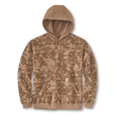 Carhartt Men's Loose Fit Midweight Camo Logo Graphic Hoodie