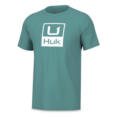 Huk Men's Stacked Logo Short Sleeve Tee
