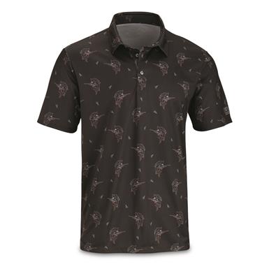 Huk Men's Pursuit Fin Lure Printed Polo