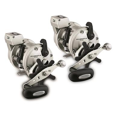 Daiwa Accudepth Plus B Line Counter Reel with Power Handle, 4.2:1 Gear Ratio, Left Hand, 2 Pack
