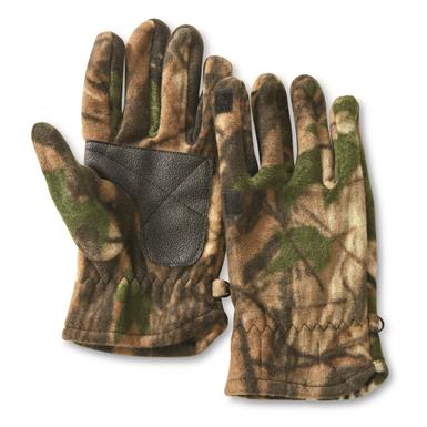 Italian Military Surplus Canneto Camo Fleece Gloves, 2 Pairs, New