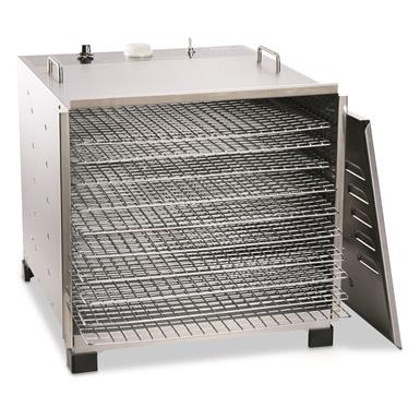 LEM Big Bite Stainless Steel Dehydrator with 12-Hour Timer