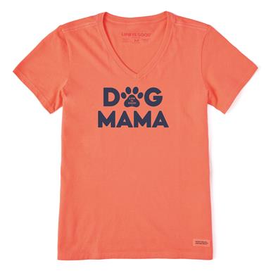 Life is Good Women's Dog Mama Crusher Lite Short Sleeve