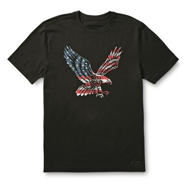 Life Is Good Men's Eagle Flag Short Sleeve Tee