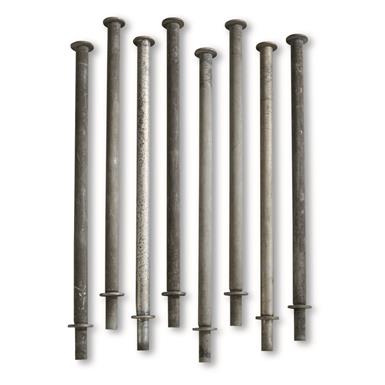 Italian Military Surplus Steel Tent Poles, 8 Pack, Used