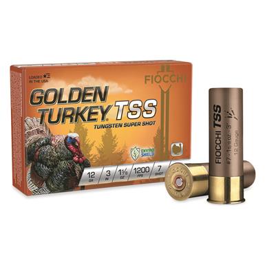 Fiocchi Golden Turkey Tungsten Super Shot, 12 Gauge, 3", 1 5/8 oz., 5 Rounds