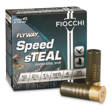 Fiocchi Flyway Speed Steel, 12 Gauge, 2 3/4", 1 1/8 oz., 25 Rounds