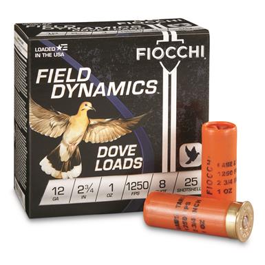 Fiocchi Field Dynamics Dove Loads, 12 Gauge, 2 3/4", 1 oz., 250 Rounds