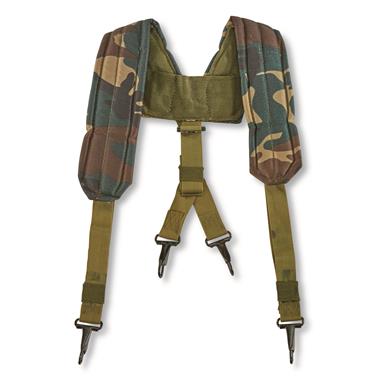U.S. Military Style Nylon Padded Suspenders, 5 Pack
