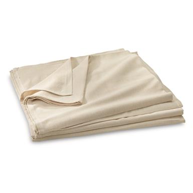 U.S. FEMA Surplus Emergency Cotton Blankets, 4 Pack, New