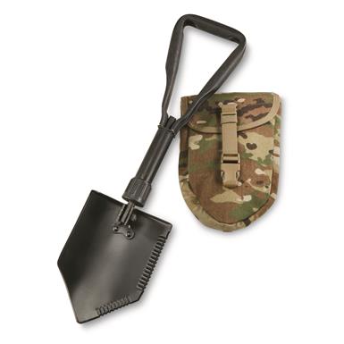 U.S. Military Surplus Entrenching Tool with OCP Cover, New