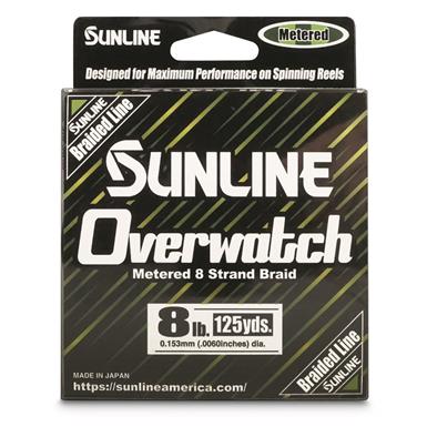 Sunline Overwatch Metered Braid Fishing Line, 125 Yards