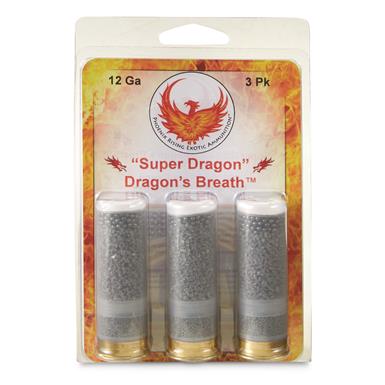 Phoenix Rising Dragon's Breath Ammunition, 12 Gauge, 2 3/4", 3 Rounds