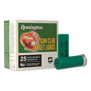 Remington Gun Club Target Loads, 12 Gauge, 2 3/4", 1 1/8 oz., #8 Shot, 25 Rounds