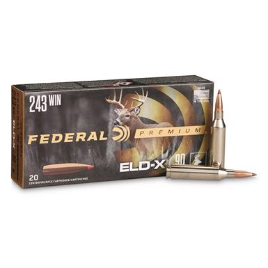 Federal Premium, .243 Winchester, ELD-X, 90 Grain, 20 Grain