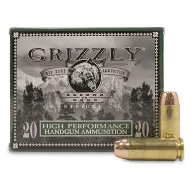 Grizzly Cartridge Co. High Performance Handgun, 10mm, JHP, 200 Grain, 20 Rounds