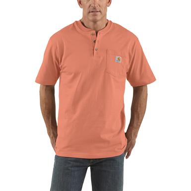 Carhartt Men's Workwear Short-sleeve Pocket Henley Shirt