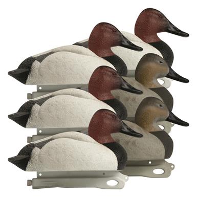 Hardcore Rugged Series Foam Filled Canvasback Duck Decoys, 6 Pack