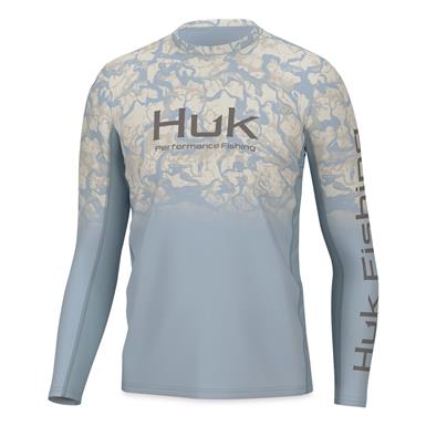 Huk Men's Rad Bass Short Sleeve Fishing Shirt - White - L - White