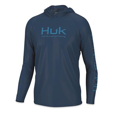 HUK Women's Huk'd Up Logo Fishing, Fleece Hoodie with Stretch
